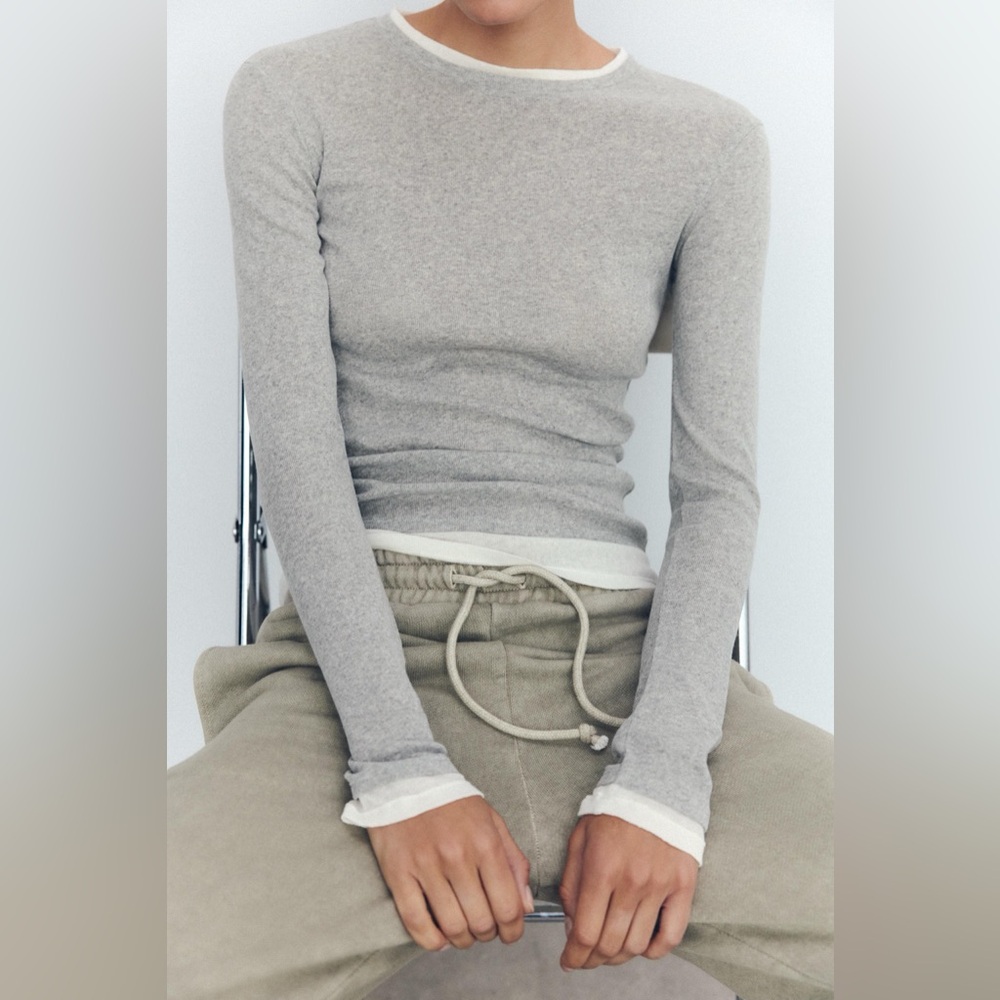 Zara Layered T-Shirt – S/M